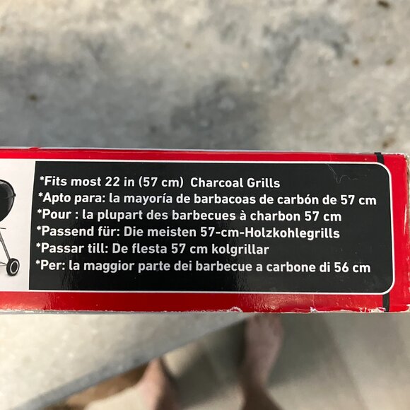 Weber Gray Grill Cover For 22in Round Charcoal Grills NIB - Picture 5 of 6